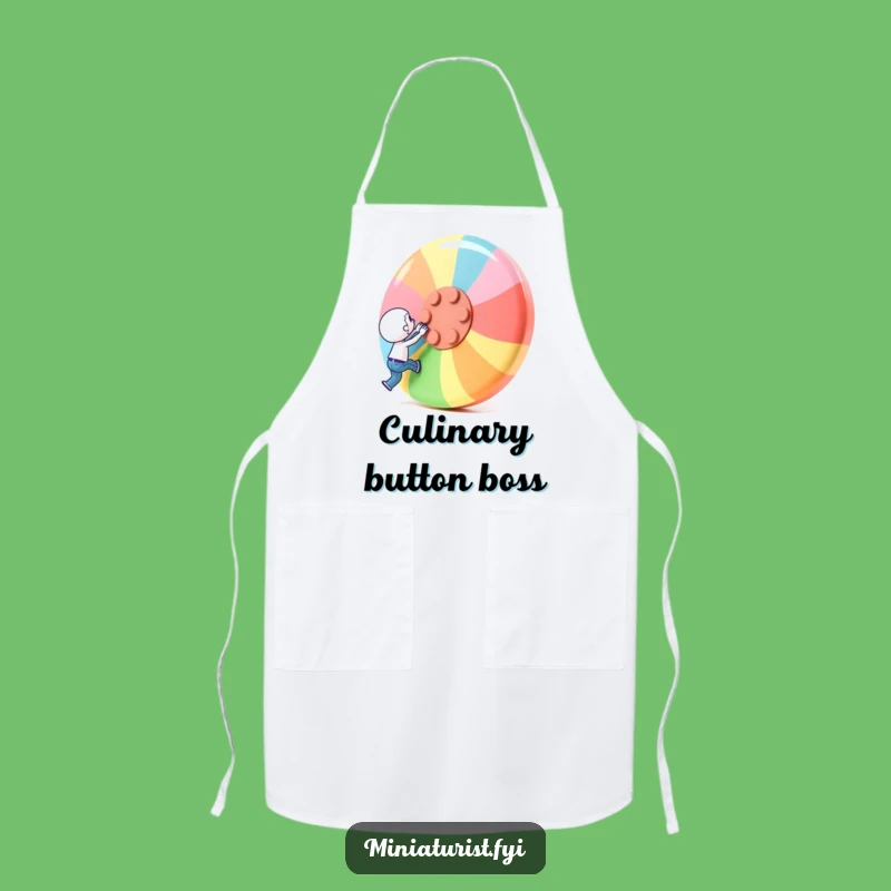 Funny Button Lifter Apron: Tiny Hero Kitchen Gift