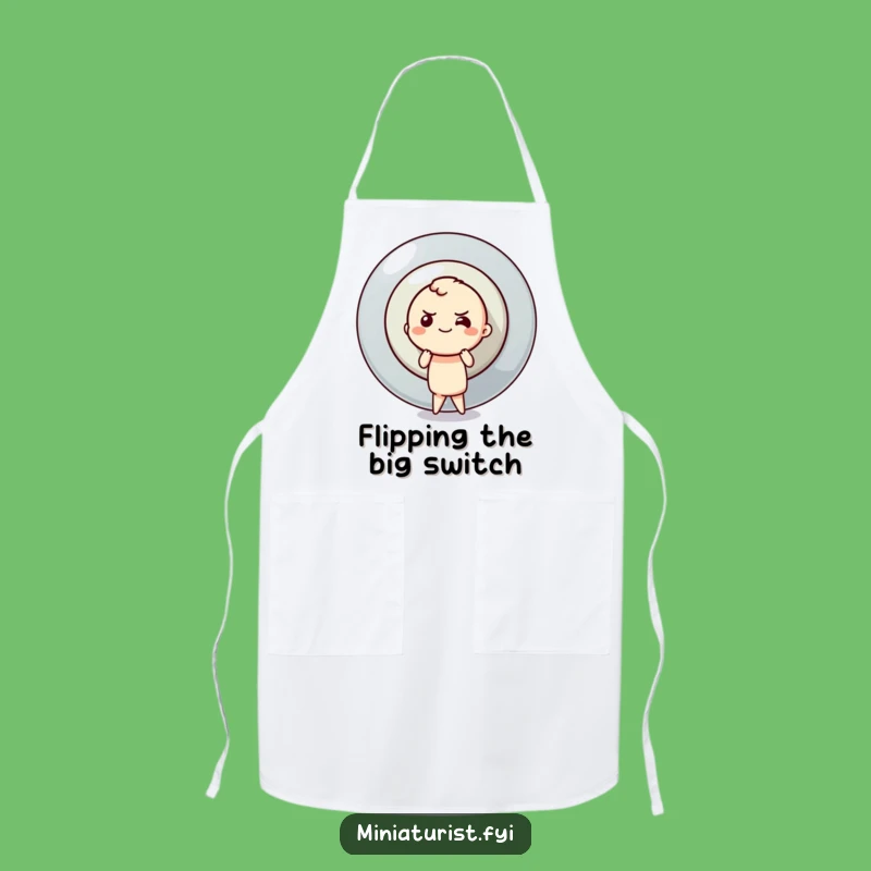 Funny Button Pusher Apron: Tackle Tasks with Determination, Funny Kitchen Gift