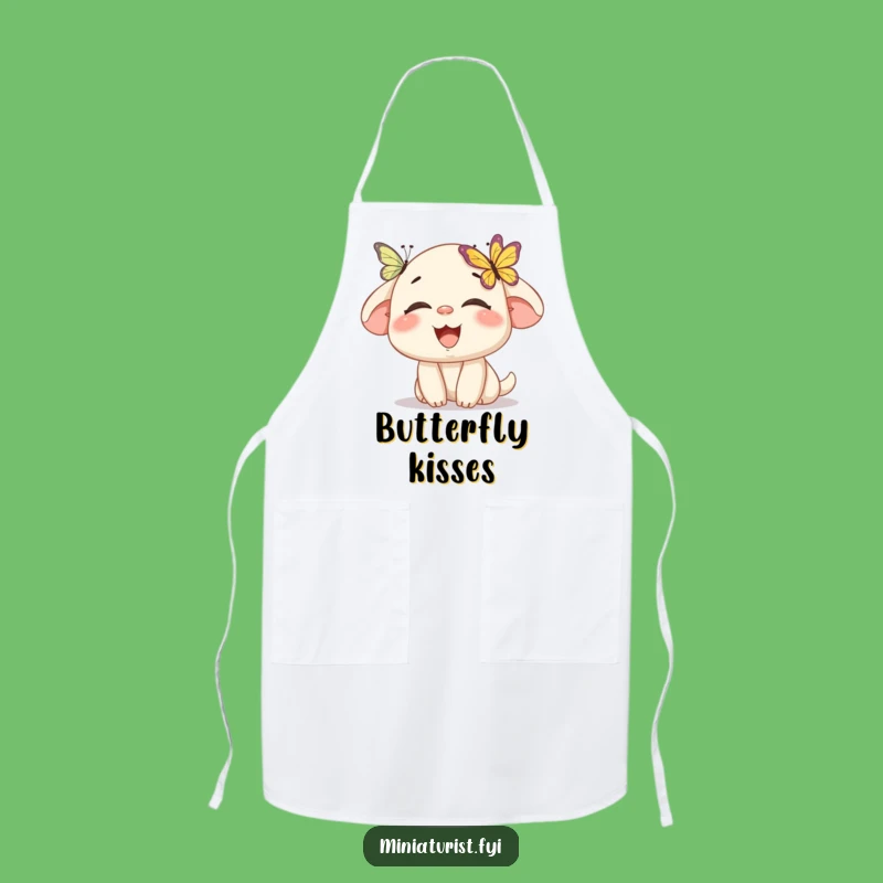 Funny Kitchen Butterfly Apron: Mini Character Laughing, Perfect Funny Gift for Cooks