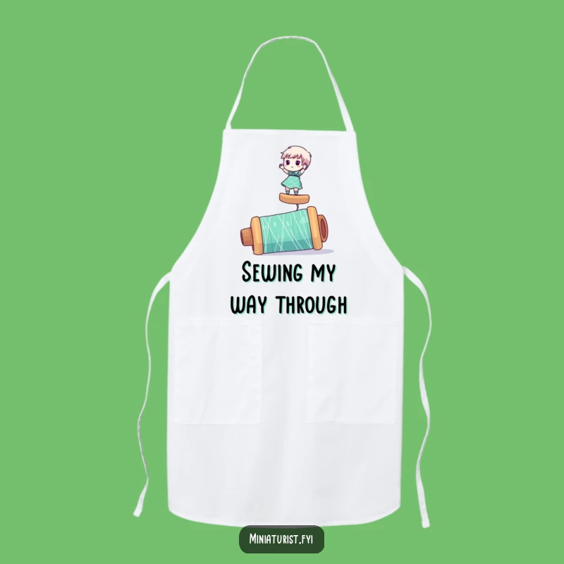 Funny Miniaturist Thread Apron: Sew Fun, Protect Your Style