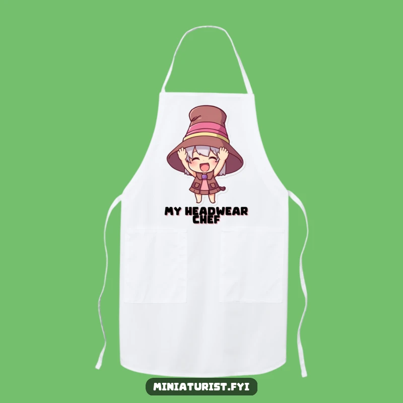 Funny Oversized Hat Apron: Cook with Flair Miniature Style, Hilarious Gift