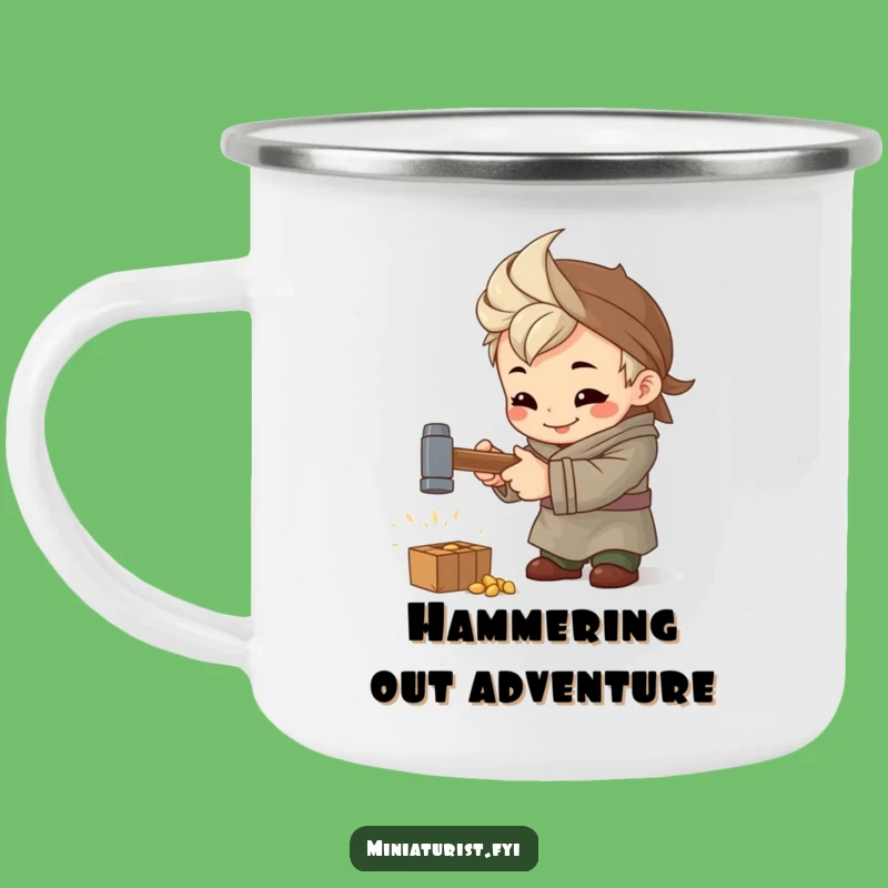Funny Artisan Hammer Camping Mug: Focused Craftsmanship on the Go