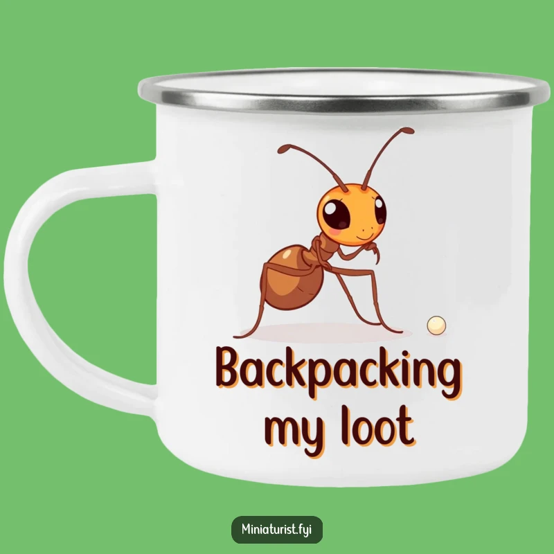 Funny Determined Ant Pearl Camping Mug - Trail of Strength Gift