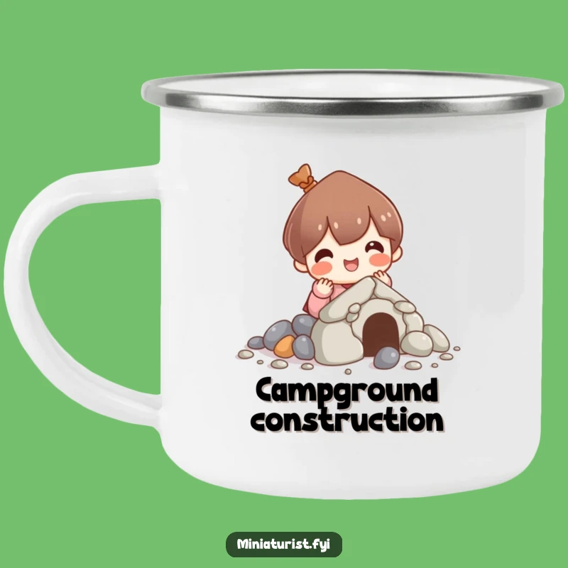 Funny Pebble House Camp Mug: Build Your Adventure with Cheer