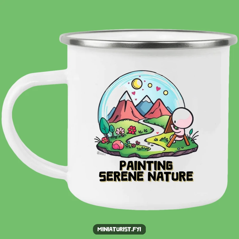Funny Artist Landscape Camping Mug: Create Art Wherever You Roam