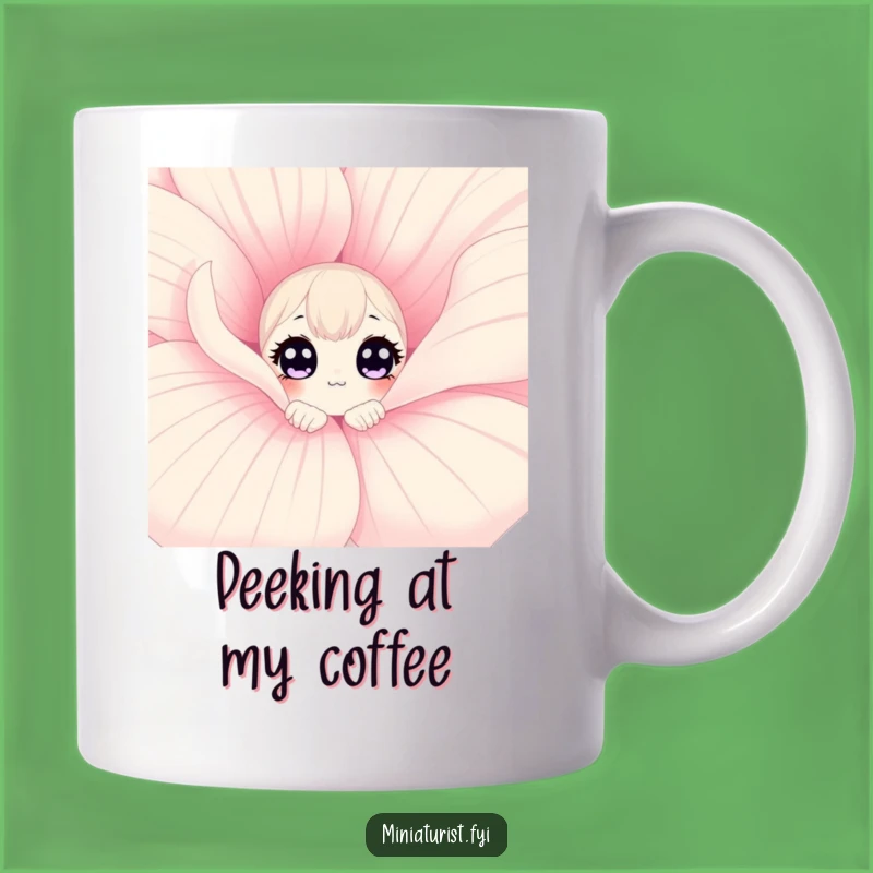 Funny Curious Flower Mug: Peek-a-Boo Wonder, Perfect Funny Gift