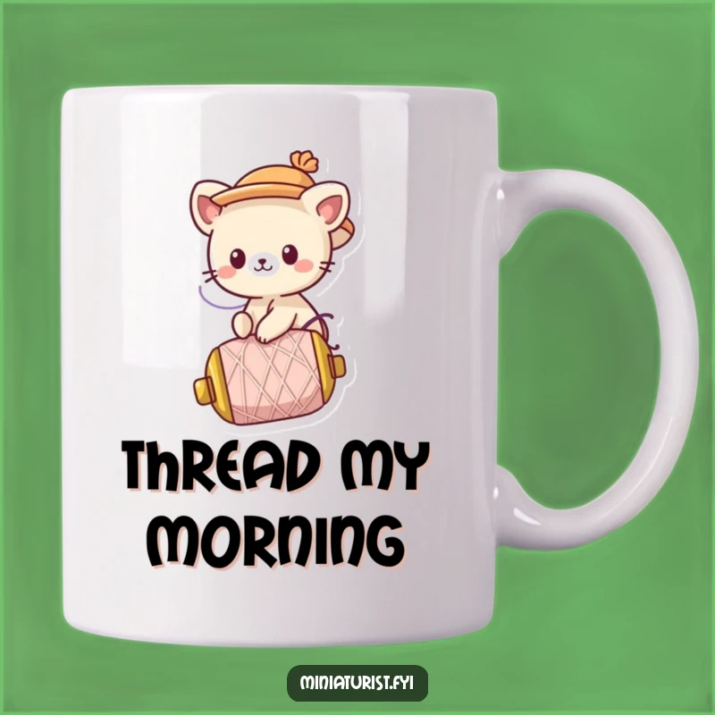 Funny Thread Rider Mug: Adorable Animal Adventure Gift