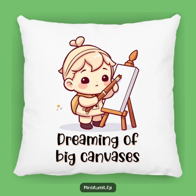 Funny Miniaturist Artist Pillow: Cozy Comfort, Hilarious Art Accent