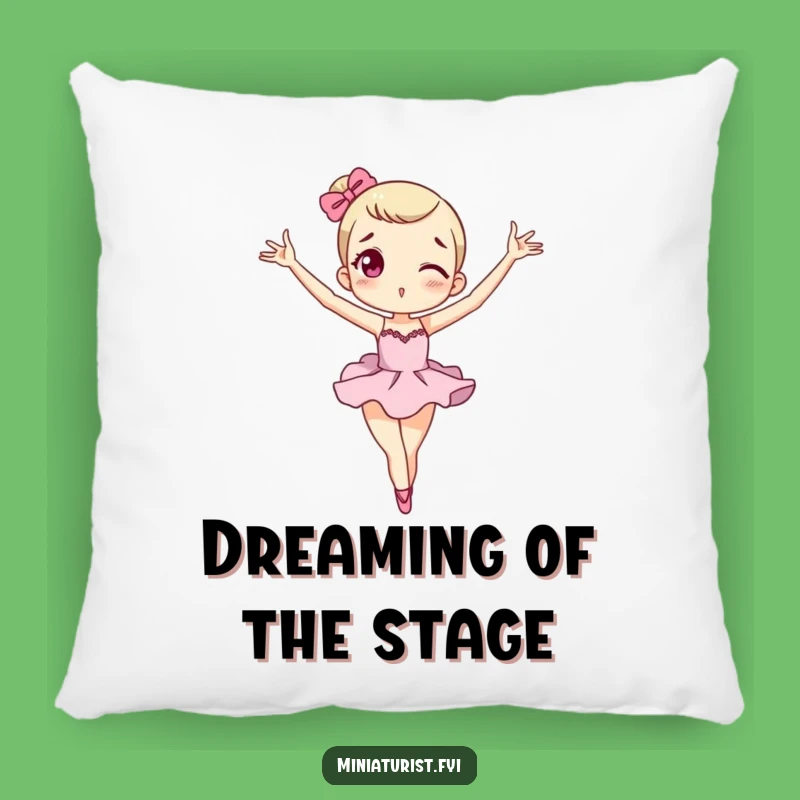 Funny Ballet Macaron Pillow: Cozy Tiny Dancer Decorative Cushion