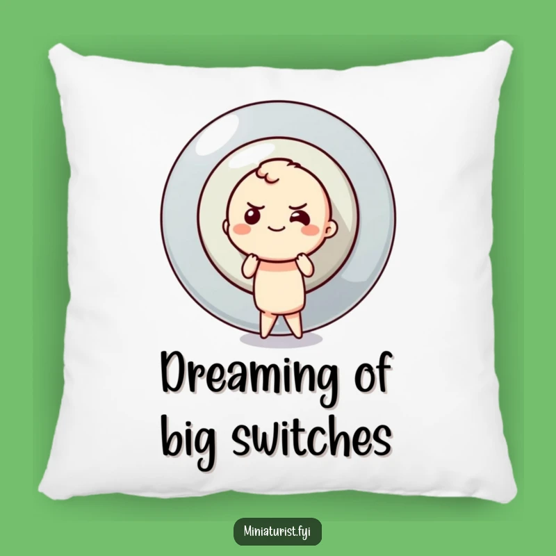 Funny Button Pusher Pillow: Cozy Determination, Perfect Funny Accent, Gift
