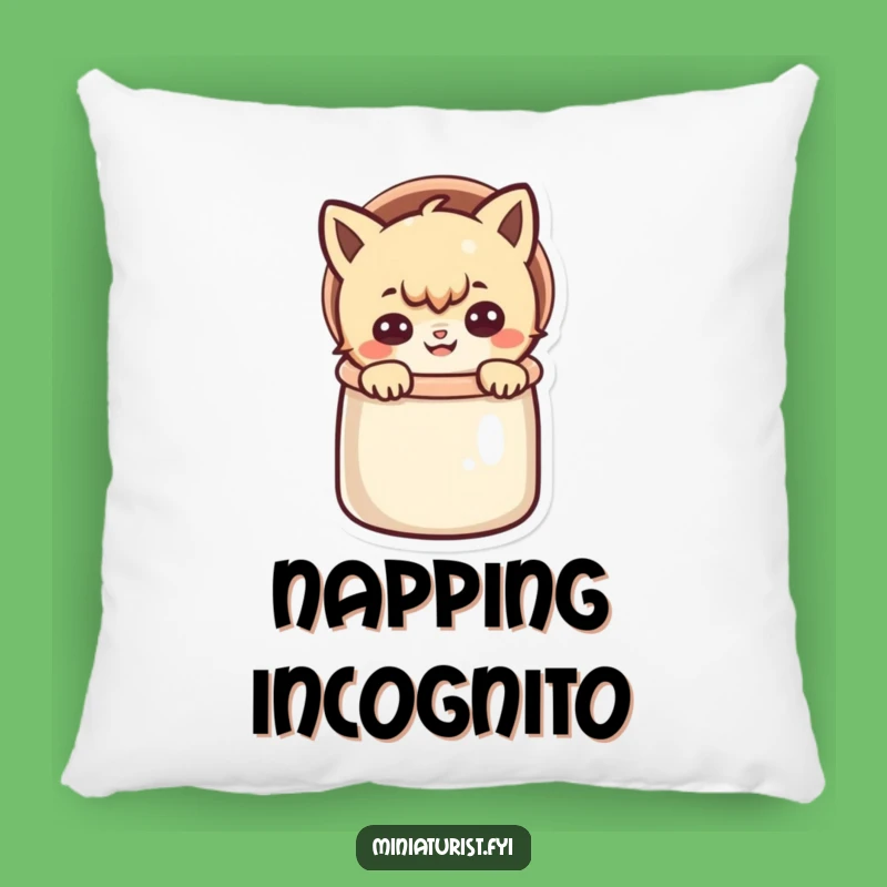 Funny Thimble Mischief Pillow: Comfy Decor for Playful Moments