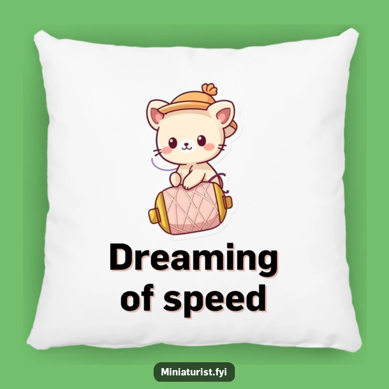 Funny Thread Rider Pillow: Tiny Hat Animal Cushion Gift