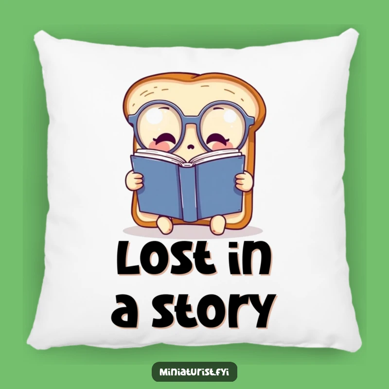 Funny Bookish Toast Pillow - Cozy Smart Reader Comfort Gift!