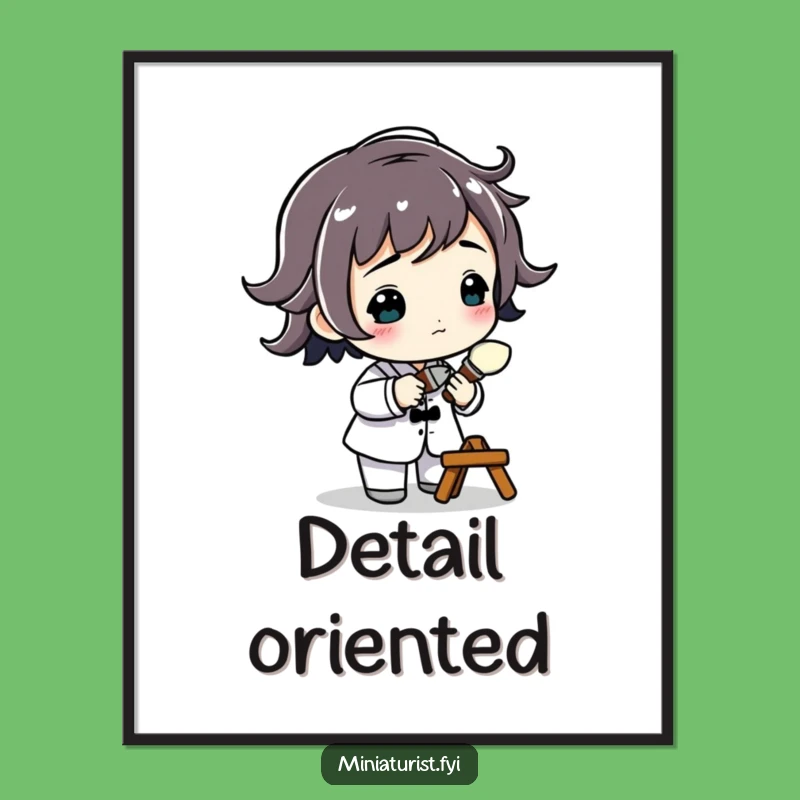 Funny Miniature Artist Digital Art: Instant Artful Humor, Perfect Gift!