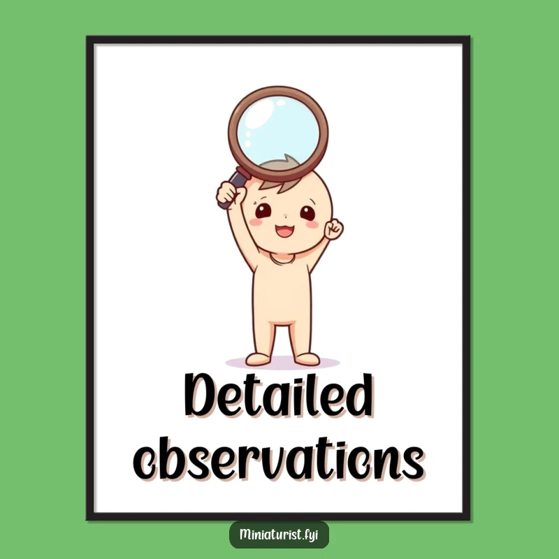Funny Tiny Investigator Digital Art: Instant Discovery, Perfect Printable Gift