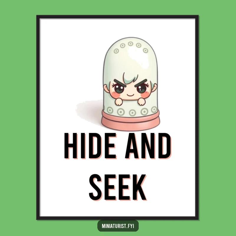 Funny Mischief Thimble Digital Art - Instant Playful Charm for Your Walls!