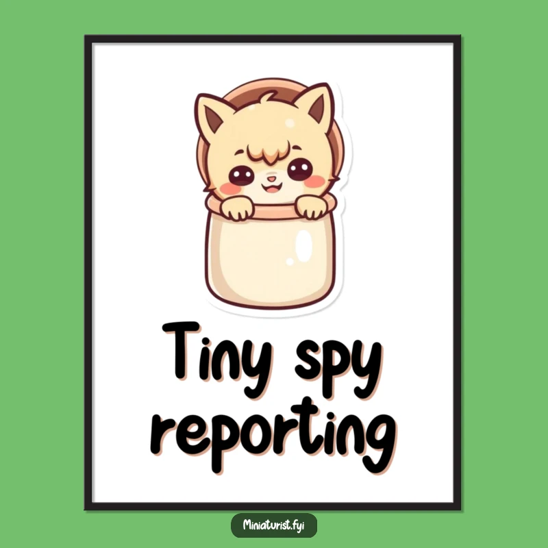 Funny Thimble Peeker Digital Art: Hilarious Decor for Playful Spaces