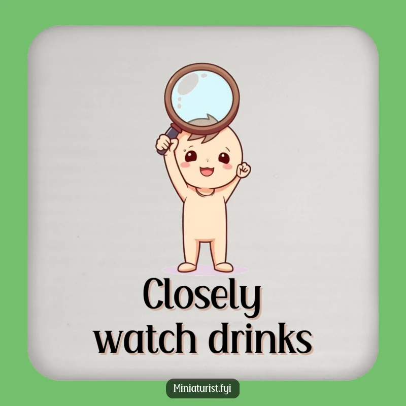 Funny Tiny Investigator Coaster: Protect Surfaces with Clues, Perfect Gift