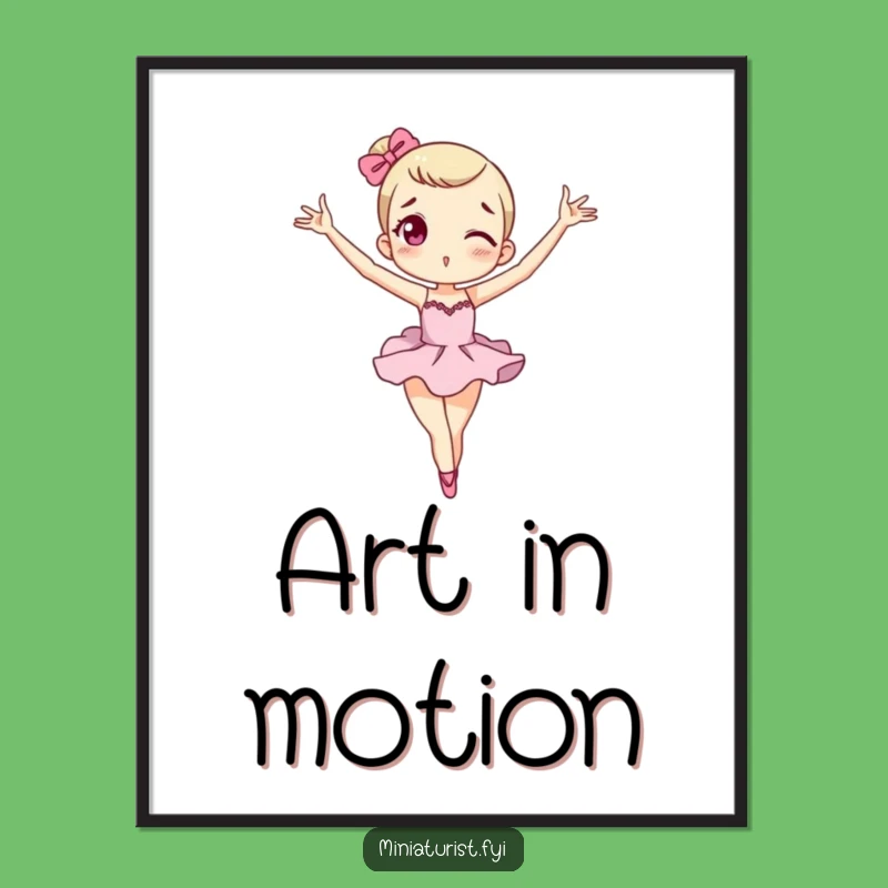 Funny Ballet Macaron Poster: Tiny Dancer Wall Art Print