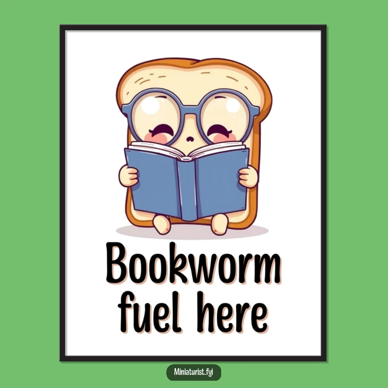 Funny Bookish Toast Poster - Smart Spectacles Wall Art Gift!