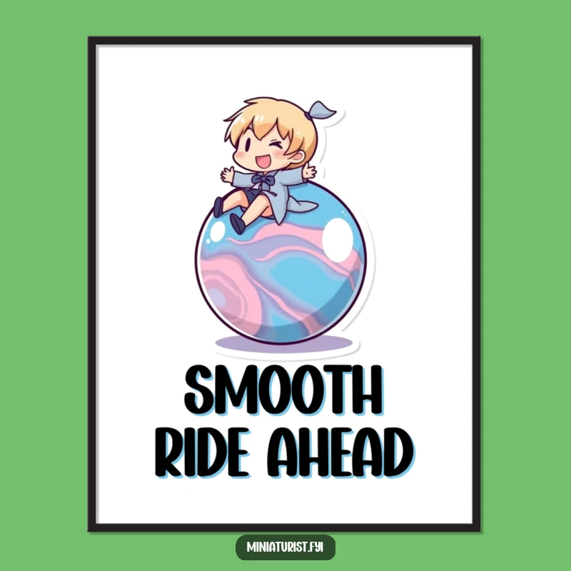Funny Marble Rider Poster: Adventure Wall Art - A Thrilling Funny Gift for Any Room!