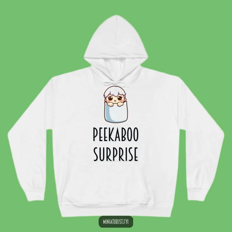 Cozy Funny Surprised Thimble Hoodie: Tiny Character Gift