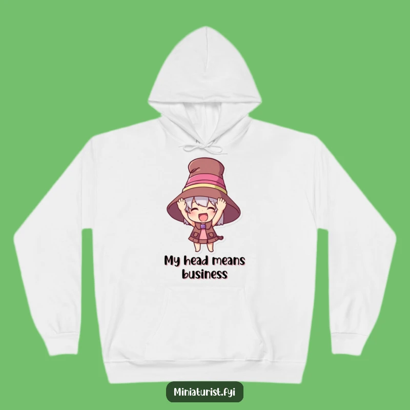 Funny Oversized Hat Hoodie: Cozy Miniature Style, Perfect Humorous Gift