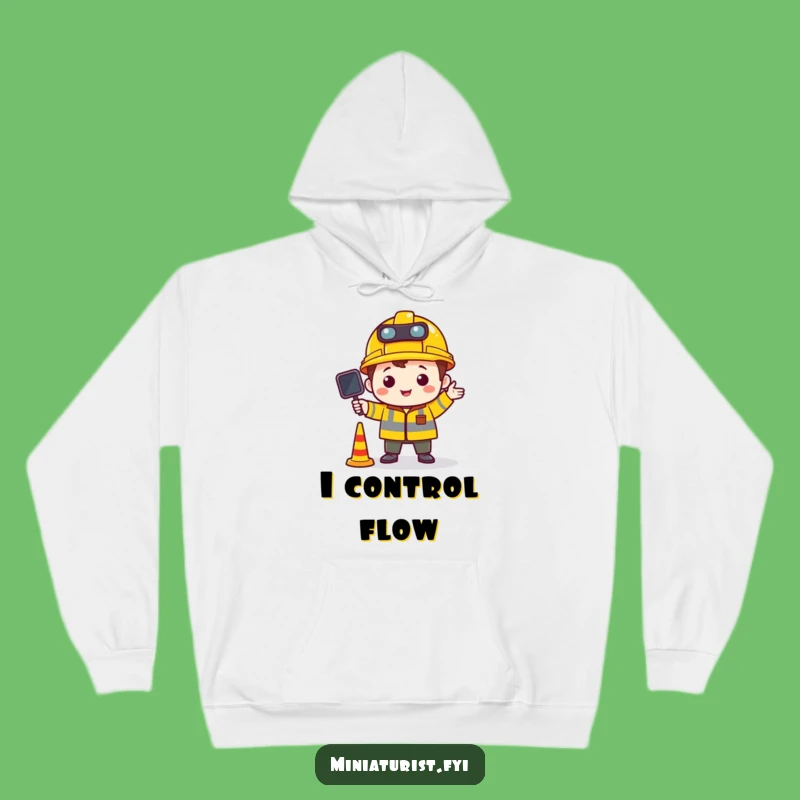 Funny Tiny Traffic Commander Hoodie: Stay Warm and In Control