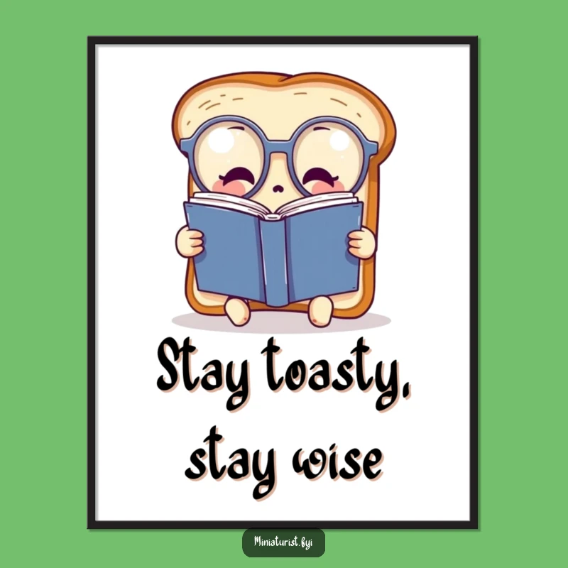 Free Printable Bookish Toast Wall Art: Scholarly Slices, Hilarious Downloadable Art for Bookworms!