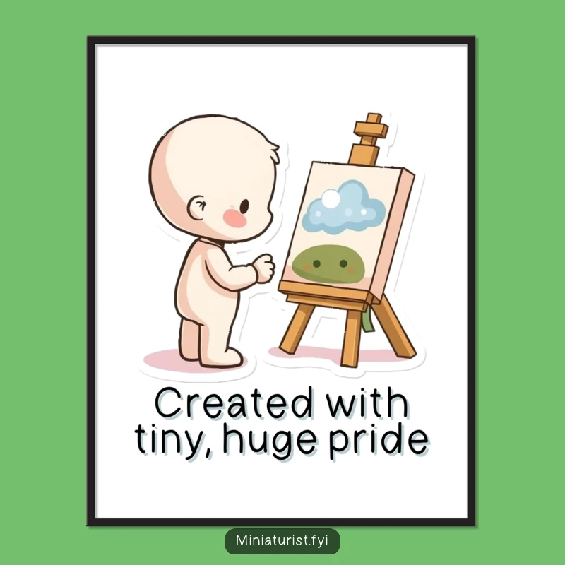 Free Printable Wall Art: Proud Artist's Tiny Art, Humorous Downloadable Decor