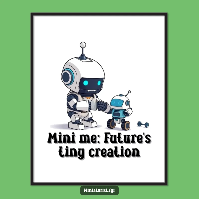 Free Printable Wall Art: Tiny Robot Builder, Funny Downloadable Decor