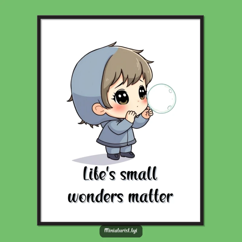 Funny Free Printable Wall Art: Dewdrop Wonder Character, Downloadable Home Decor