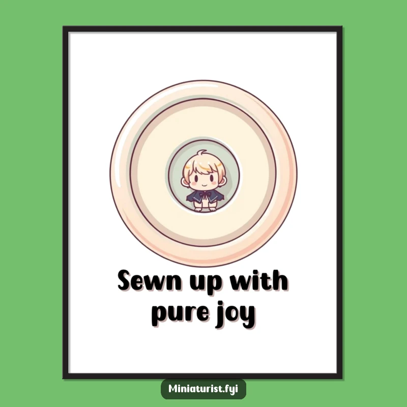 Funny Free Printable Wall Art: Mini Button Peek-a-Boo, Quirky Downloadable Decor