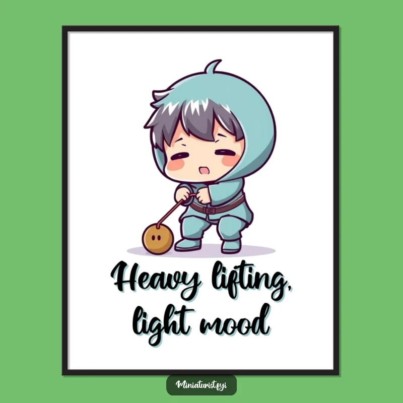 Funny Free Printable Wall Art: Tiny Gym Fail, Hilarious Workout Decor Downloadable Art