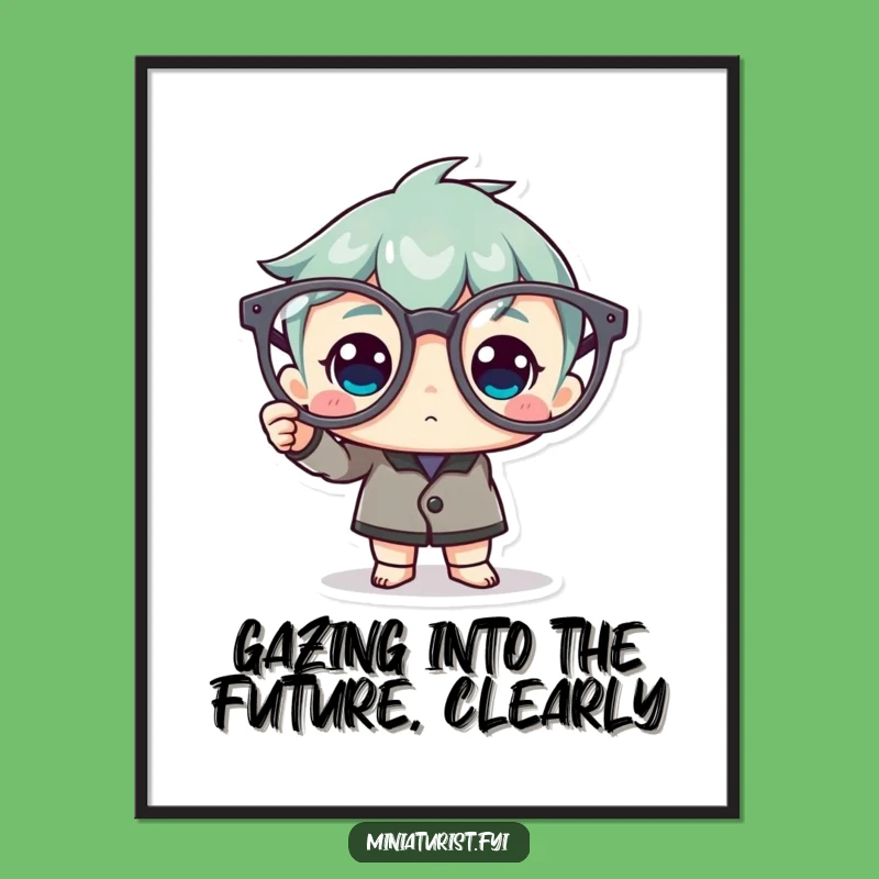 Free Printable Wall Art: Giant Specs Polishing, Hilarious DIY Downloadable Art for Clear Decor