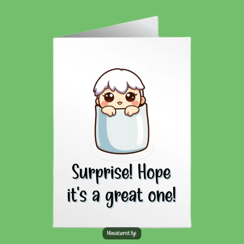 Free Printable Birthday Card: Surprised Thimble Dweller, Funny Downloadable Gift