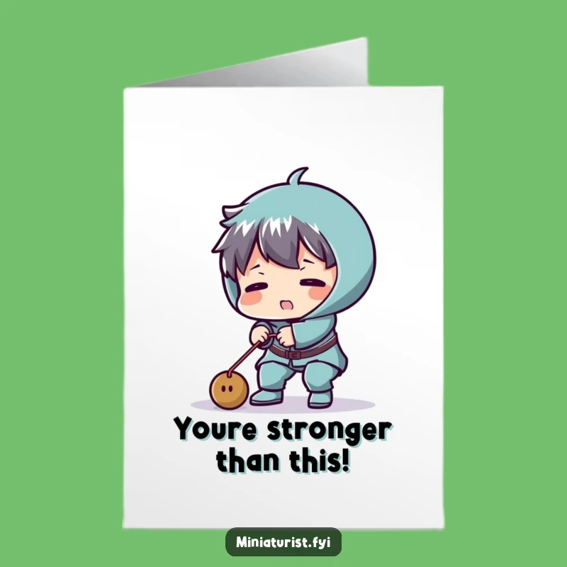 Free Printable Birthday Card: Tiny Lifter Struggles, Hilarious Workout Humor Downloadable Gift