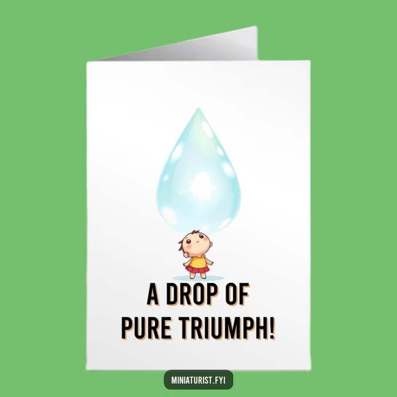 Free Printable Congrats Card: Dewdrop Awe Celebration DIY