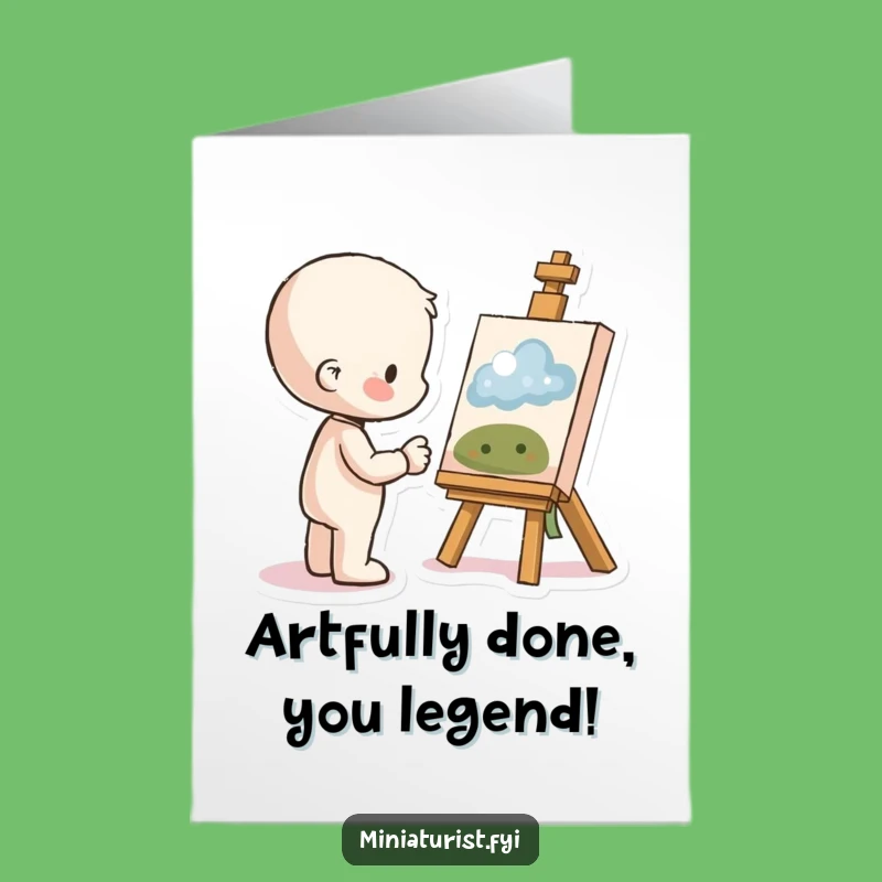 Free Printable Congrats Card: Proud Artist's Masterpiece, Downloadable Funny Gift