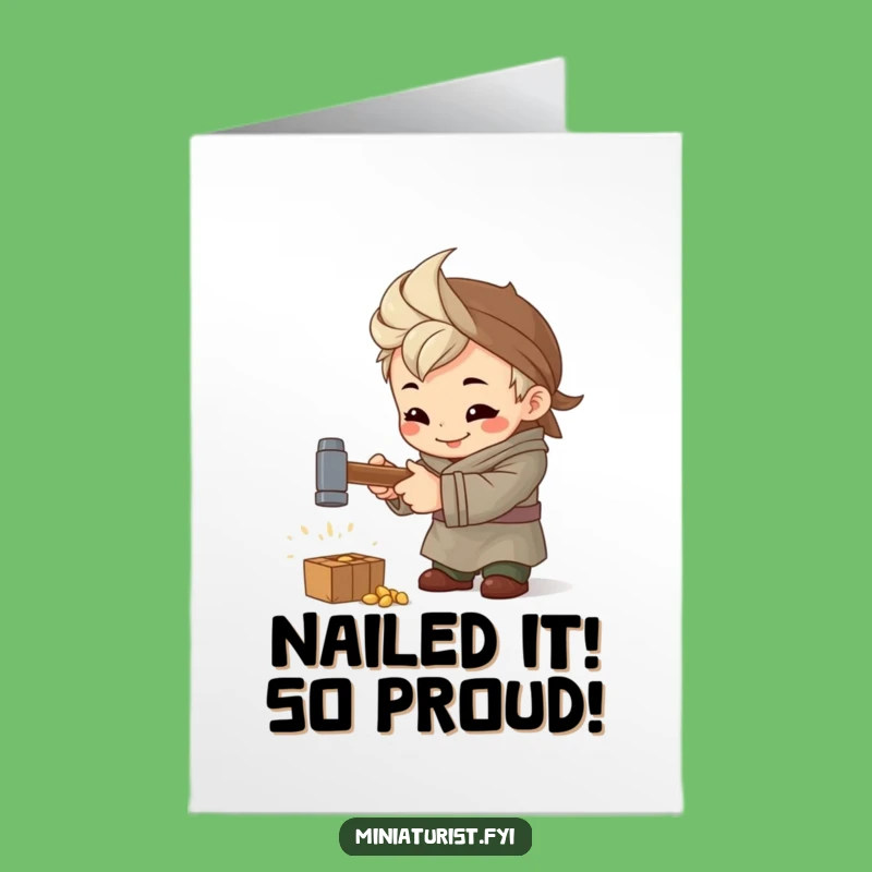 Free Printable Congrats Card: Artisan's Triumph, Humorous Downloadable Gift