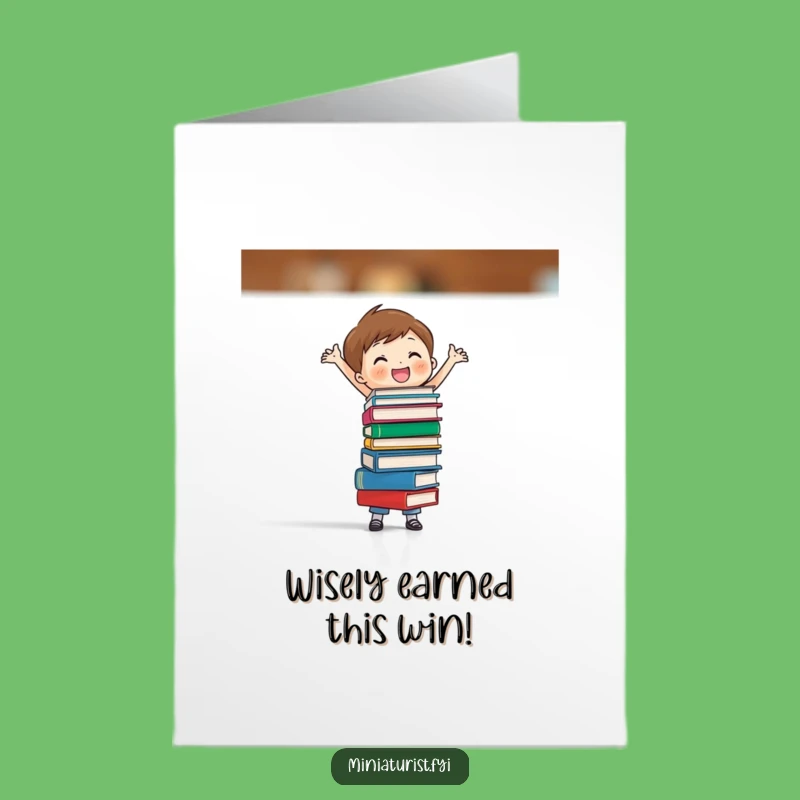 Free Printable Book Balance Congrats Card - Funny Downloadable for Academic Achievements