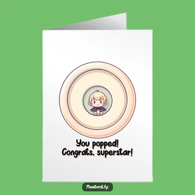 Free Printable Congrats Card: Mini Button Surprise, Humorous Downloadable Gift