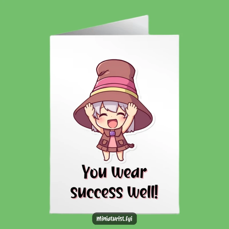 Free Printable Big Hat Congrats Card - Funny Downloadable for Humorous Celebrations