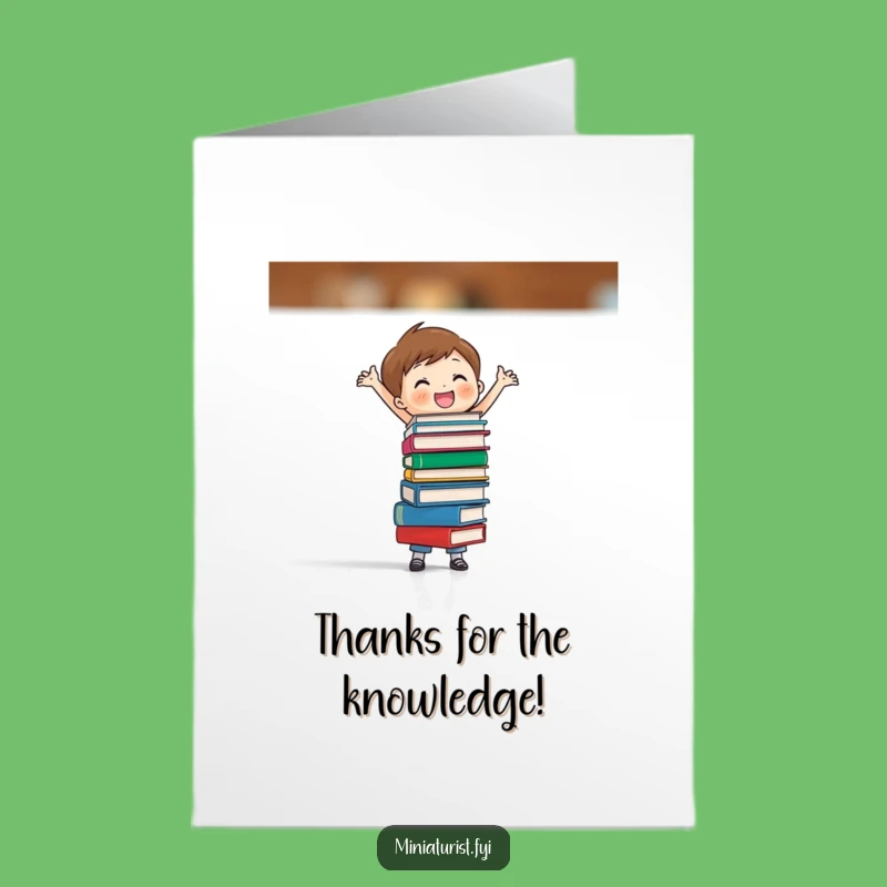 Free Printable Book Balance Thank You Card - Funny Downloadable Gift of Gratitude