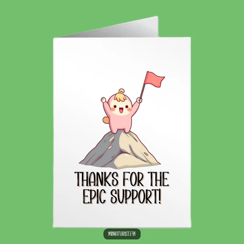 Free Printable Thank You Card: Funny Flag Character - Heartfelt Downloadable Gratitude Gift