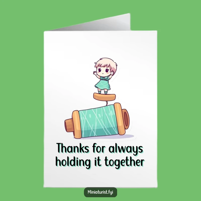 Free Printable Thank You Card: Mini Acrobat's Grace, Humorous Downloadable Gift