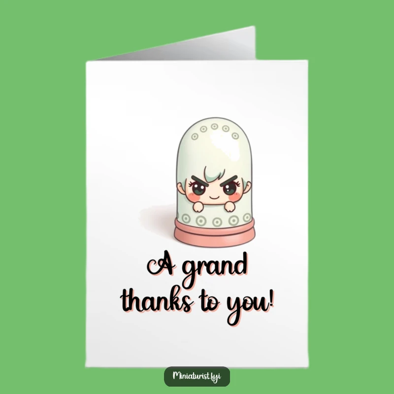 Free Printable Thank You Card: Mischievous Figure & Thimble - Playful Downloadable DIY Gift!