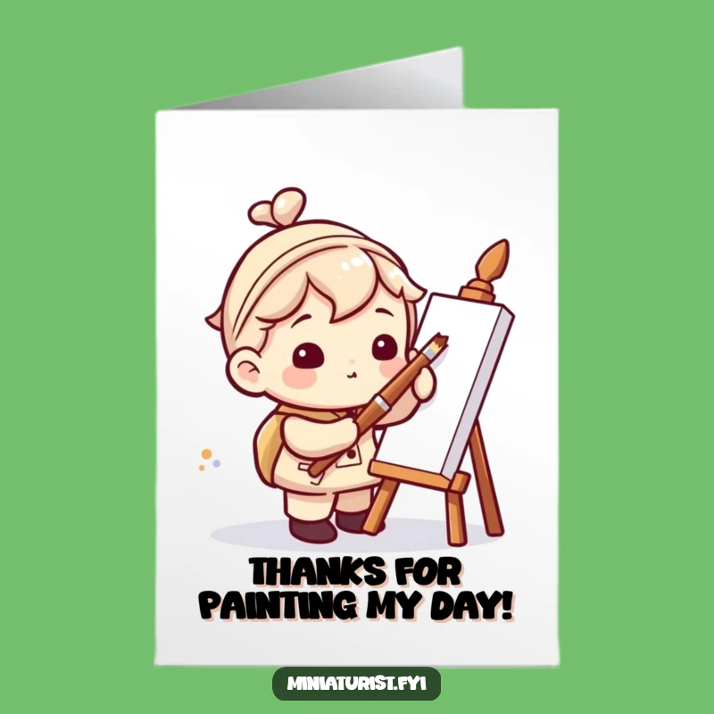 Funny Free Printable Thank You Card: Mini Artist's Masterpiece, Unique Downloadable Gift
