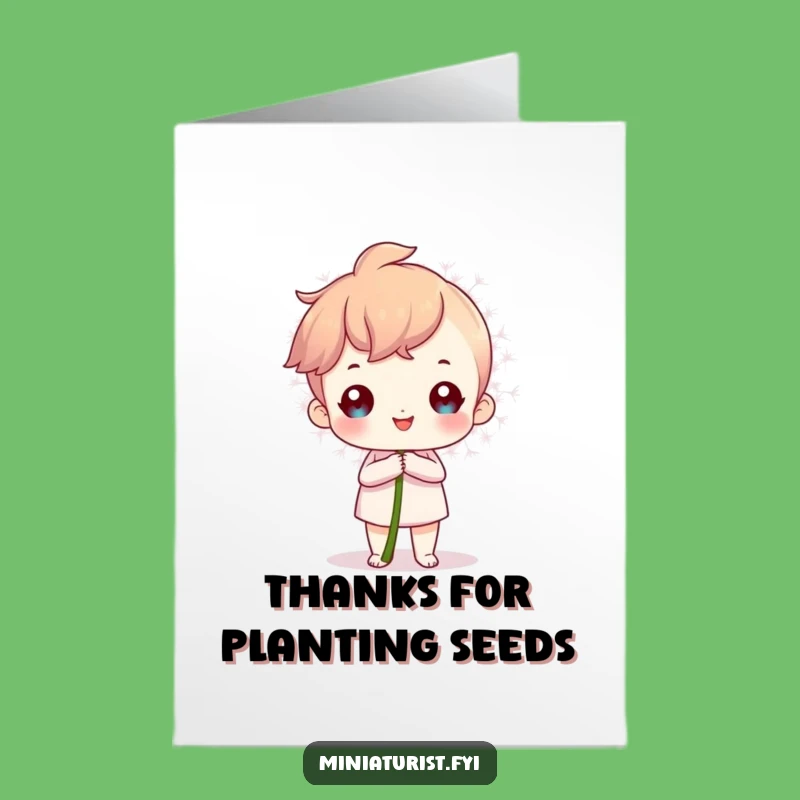 Hilarious Free Printable Thank You Card: Proud Dandelion Character, Downloadable Gift