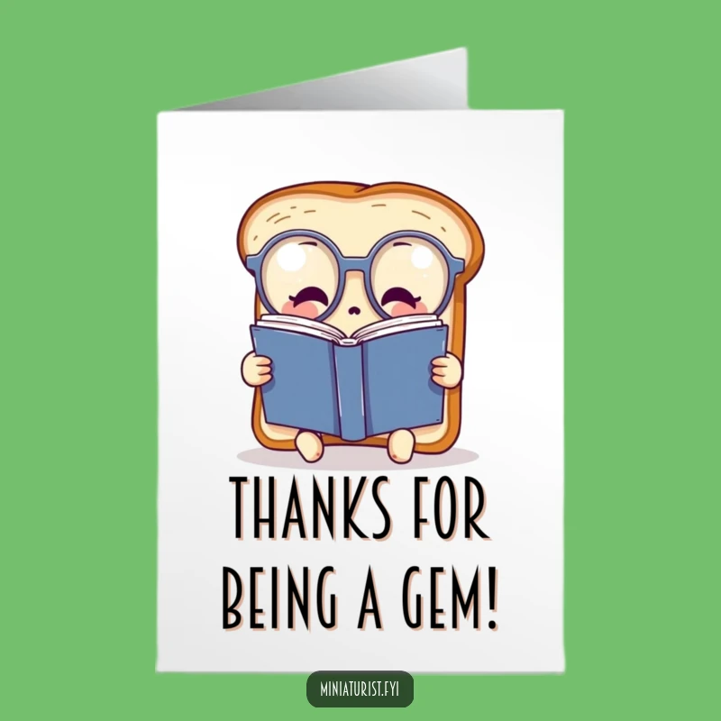 Free Printable Bookish Toast Thank You Card: Thanks for the Wisdom, Downloadable Gratitude!
